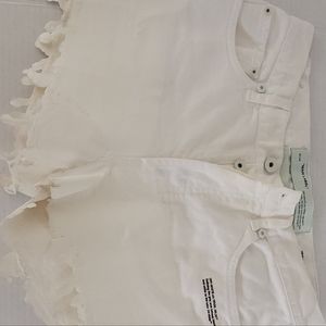 Off-White Denim shorts painted effect.